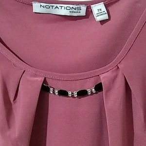 Notations Tops - Rose Mauve blouse Notations Tops - Rose Mauve blouse